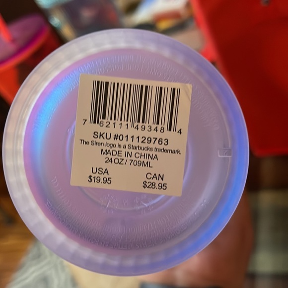 STARBUCKS Venti White Grid Iridescent - Picture 3 of 3